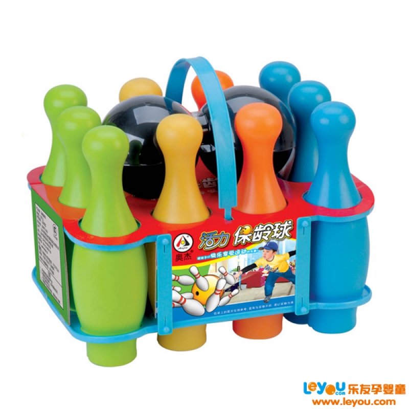 乐友孕婴童Aojie乐趣手提保龄球组宝宝玩具球类玩具文体玩具正品