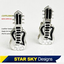 Xingcao ● Electric Guitar Mens Instrument Cufflinks Personalized Music Cuff Stud French Shirt Buckle Gift Box XK1727