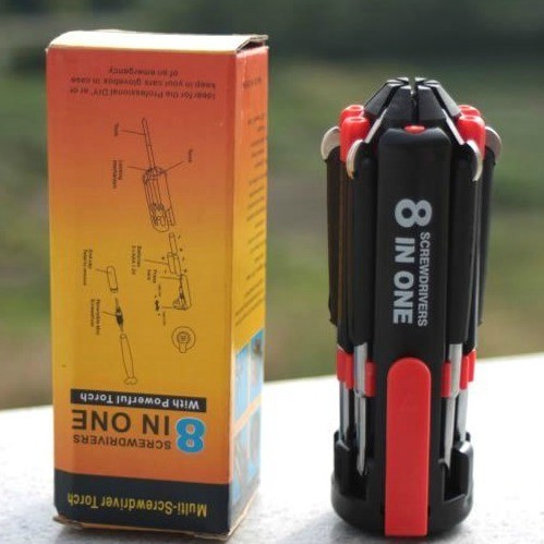 8 in 1 screwdriver with LED lighting home multi-function multi-in-one tool outdoor tool 8 8 in 1