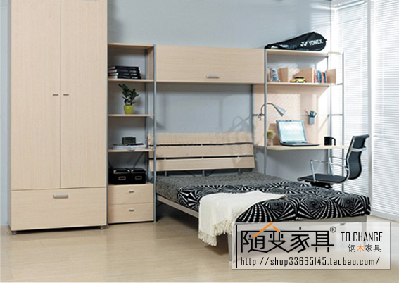 Special price simple stylish complete set of furniture bedroom combination set bed writing desk wardrobe bedroom combination ASW1019