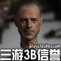 Three Tours Cool Play HP Headplay 1 6 Bruce Willis Head Sculpture Old Cloth Solar Tears Spot