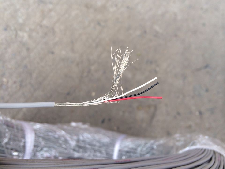3-core electronic wire shielding signal wire outer diameter 1 8mm t soft small thin wire tinned around red and white