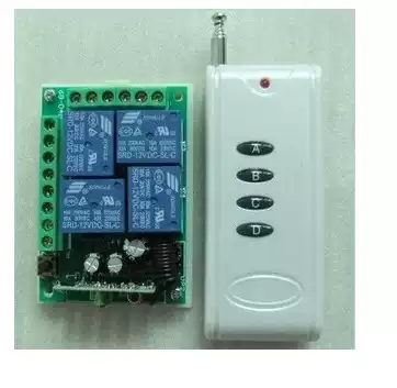 12v learning type four-way wireless remote control switch 24V 4-way multi-channel relay control module point self-locking