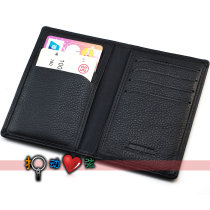 Head Layer Lychee Grain Cow Leather Genuine Leather 10 Mezzanine Bank Card Package Business Card Package Document Package