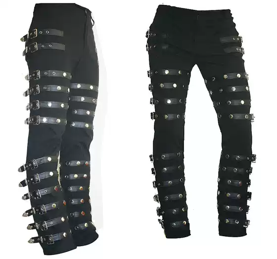 Hot Michael Jackson Mj Bad Concert Punk Shocking Studded Pants