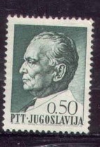 Yugoslavia-President Tito 67 years (no glue)