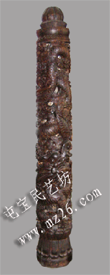 Guizhou Anshun Tunbao carving sculpture wood carving column wood carving column dragon column-direct sales