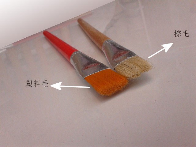 Industrial oil brush Brown hair Plastic hair touch-up pen Flat head oil brush Industrial brush 4~12