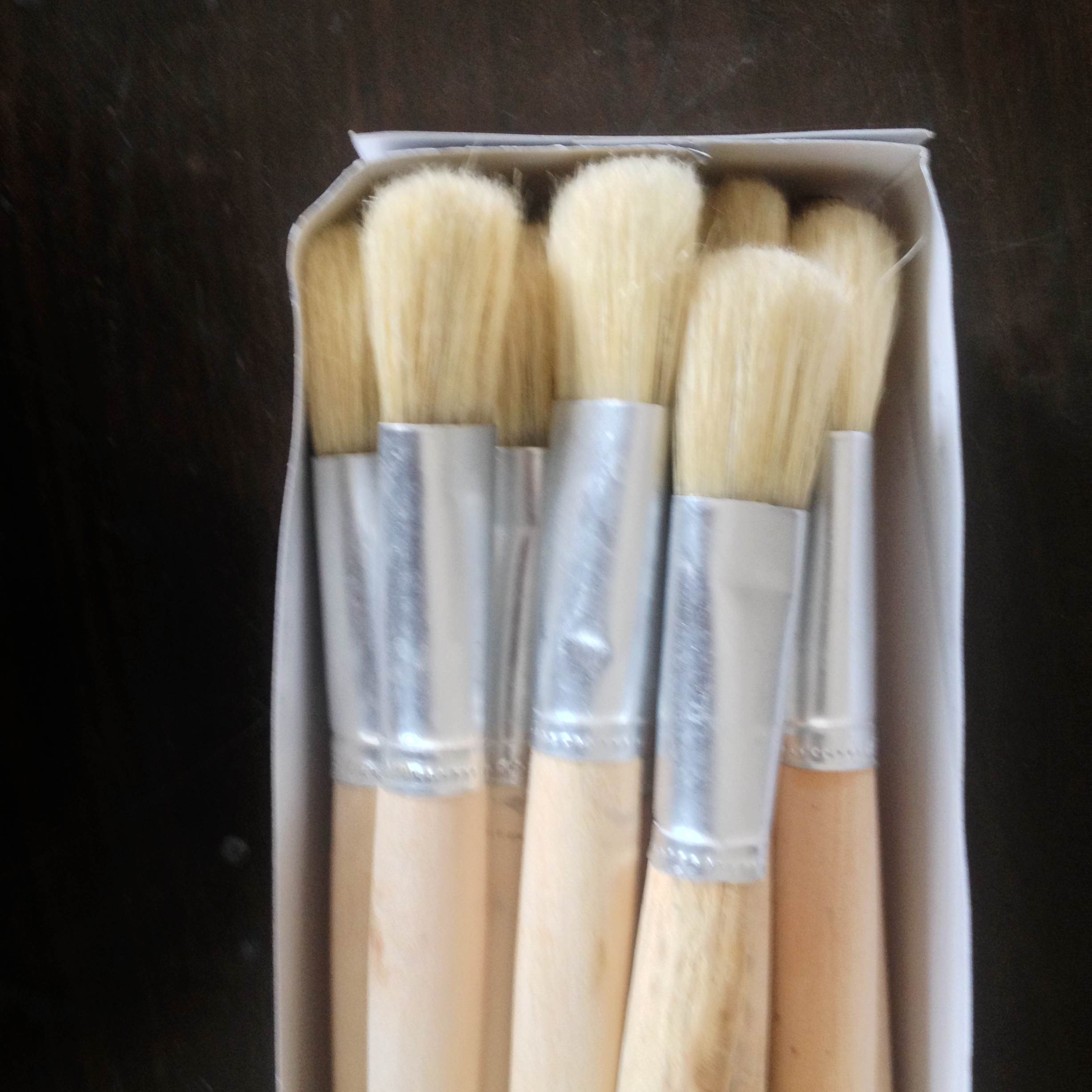 12#white rod oil painting pen Point paint color brush shoe factory brush hot bottom glue special thick pig sideburns oil painting pen