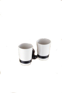 Copper Black Wire Drawing Color Black Paleocopper Double Cup Gargle Cup Dental Cup Rack Delivery Ceramic Mug Imitation Ancient Pendant