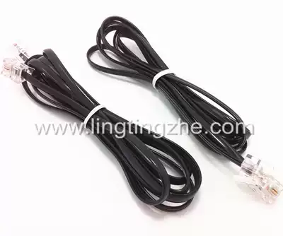 Factory direct sale double crystal head telephone line two core 1 meter 5 telephone line with cat telephone line 2 core large skin