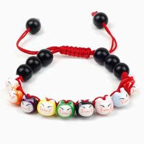 Lucky Cat Bracelet Nine-headed Cat Red Rope Men and Women Couples Cai-Kai Lucky Bracelet