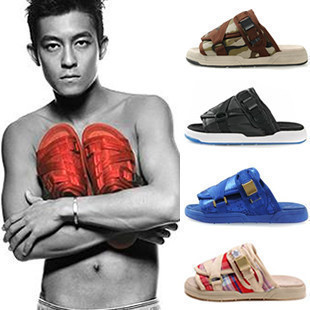 Summer Chen Guaishi Visvim Unisex Slippers Fashionable Hiroshi Fujiwara Trendy Slip-On Outdoor Casual Couple Sandals