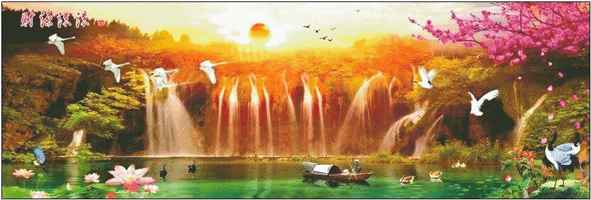 Hu Lili cross stitch DMC kit, wealth is prosperous, wealth is rolling, there is 3D 5D precision printing cloth