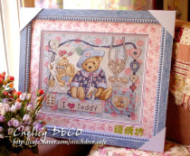 Cross stitch kit French DMC embroidery I love teddy DIM pirate bear