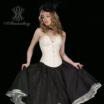 annzley corset white chest corset corset U Cup wedding underwear big chest steel