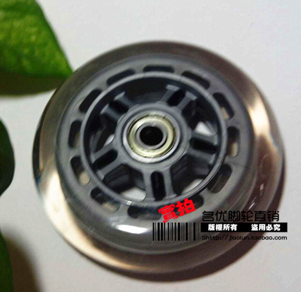 Famous caster 3 inch high elastic mute Oxford wheel transparent wheel furniture wheel wear-resistant universal wheel wheel pulley