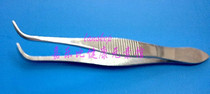 Stainless STEEL OPHTHALMIC TWEEZERS TWEEZERS (10CM) STRAIGHT TIP CURVED TIP