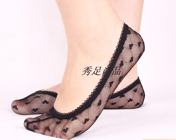 5 Pairs of Spring and Summer Lace Boat Socks, Short Socks, Invisible Socks, Shallow Socks, Hollow Mesh Stockings