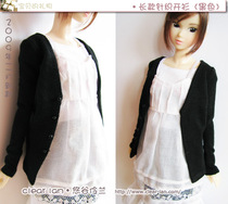 M-200911-23] Long Knitted Cardigan (Black) momoko Doll]