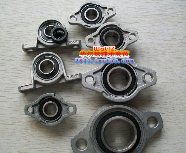 Flush-drilling zinc alloy outer spherical surface bearing seat KFL003 micro vertical belt seat outer spherical bearing inner diameter 17