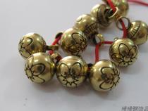Pure brass crafts pendants pear flower buttons copper flower buttons DIY jewelry accessories hand and anklet materials