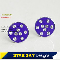 Star Dawn ● Round Mens Cufflinks Fashion Cuff Stud French Shirt Buckle Gift Box XK1694 Full of Stars