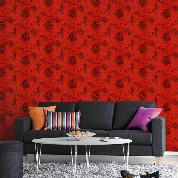 Red Rose Wallpaper Bedroom Living Room Wedding Hotel Theme Red Rose Wallpaper Bedroom Living Room Wedding Hotel Theme Beauty Salon Restaurant Fashion Simple