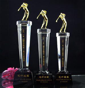 Metal crystal golf trophy custom medal license plate spot custom award commemorative prize free lettering