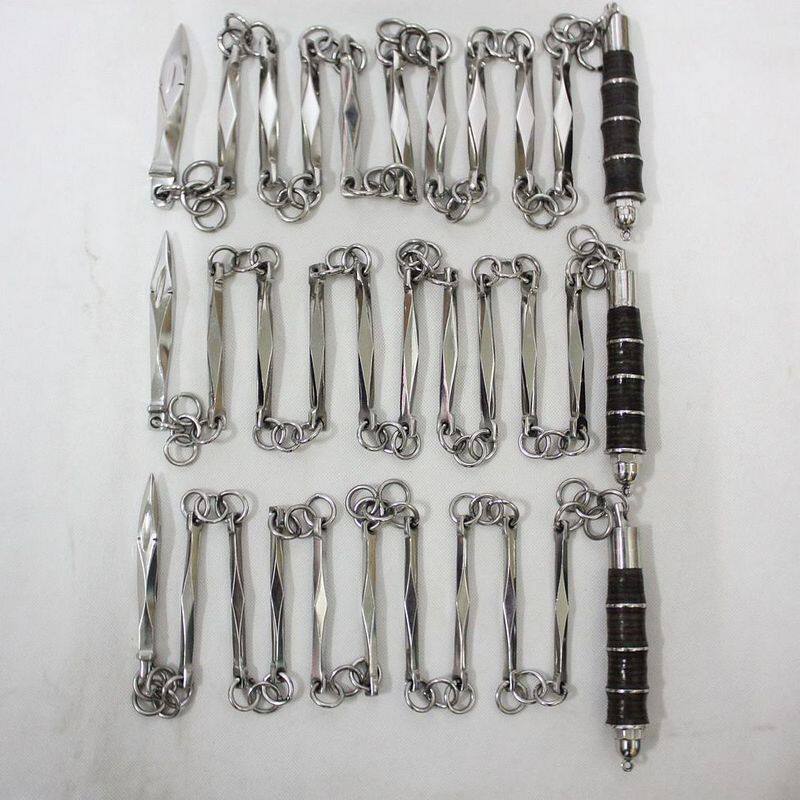 Stainless steel nine knoshes whipped and whipped and polished to guarantee pure stainless steel whipping bag