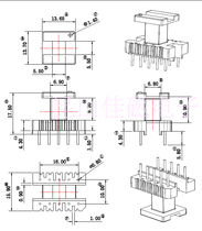 Large quantity discount transformer inductance ee19 vertical 5 5 5 pin pitch 4 bagwood skeleton