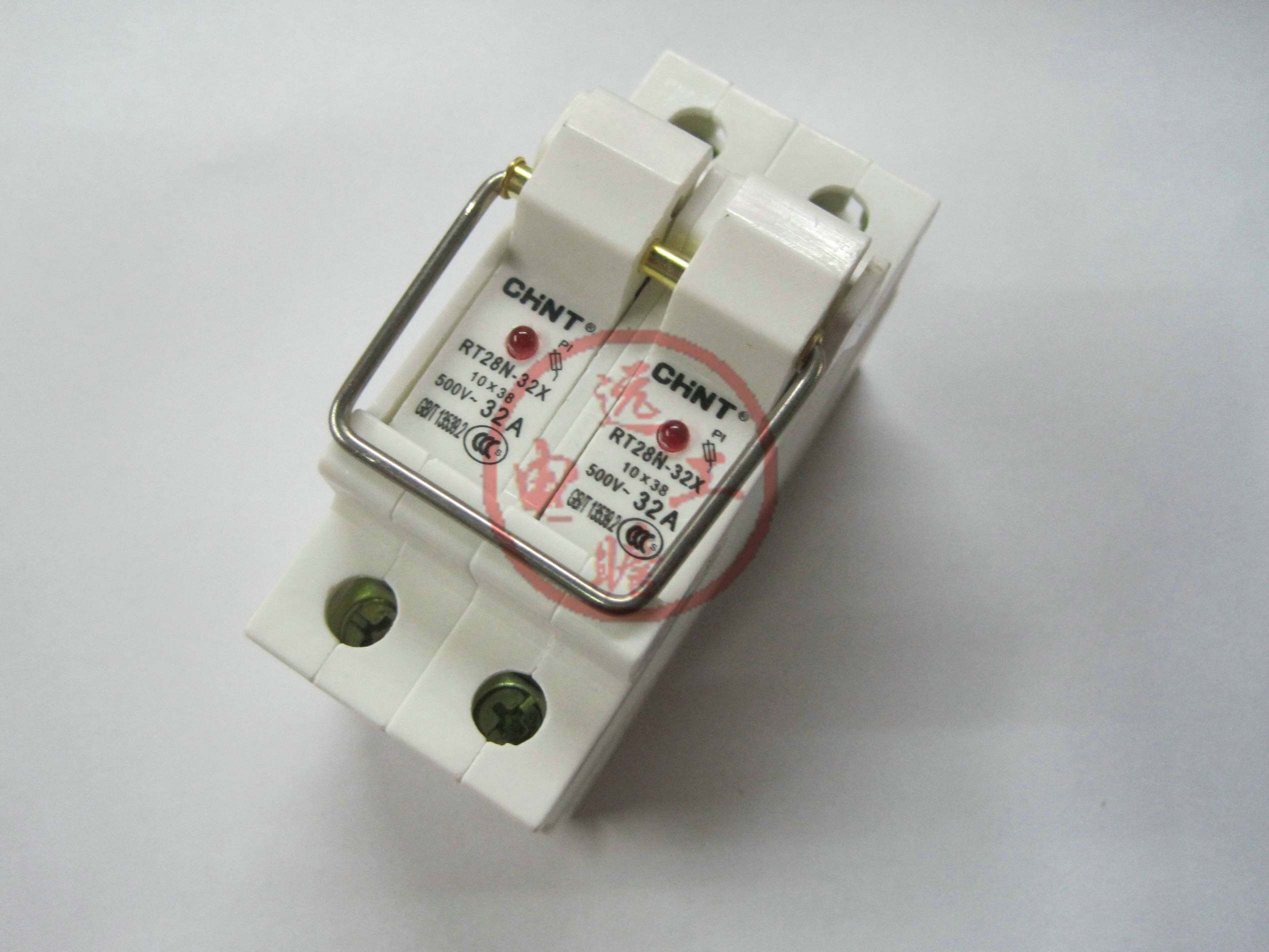 Original Zhengtai RO15 ceramic fuse base fuse base RT28-32X 2P (with lights)