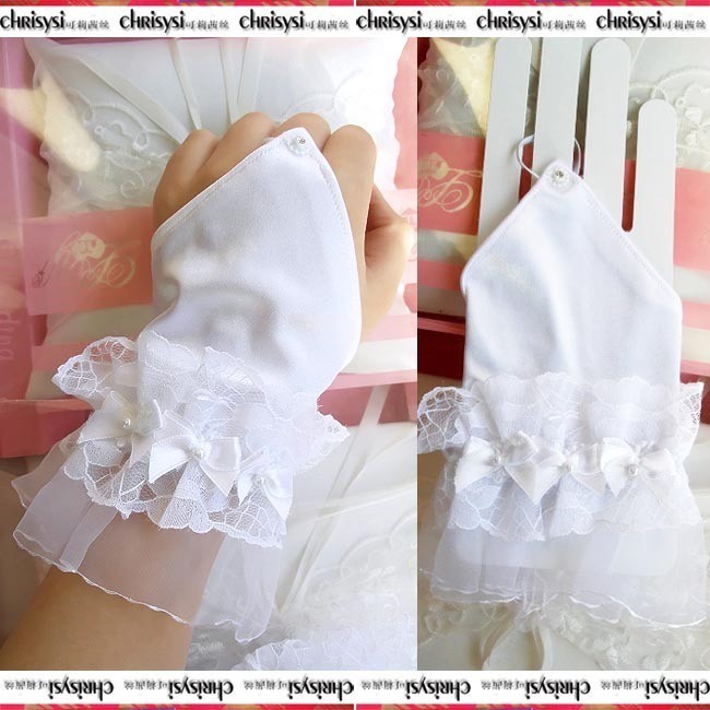 婚纱手套 新娘无指手套短款 无指新品32