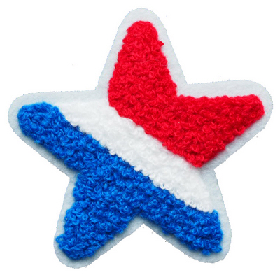 Towel embroidered clothes patch micro-patch down jacket patch denim clothes patch micro-patch five-pointed star sticker