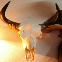 Yak skull crafts natural big cow head sheep head living room decorations interior hotel ornaments