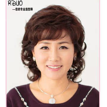 包邮新款假发 短发 女 中老年假发 女 短发 妈妈假发 假发套