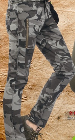 Ares Army green camouflage women's cotton washed stretch trousers K16503-1 sports leisure outdoor
