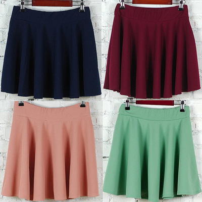 2026 Spring and Autumn new high-waisted Korean-style base skirt, tight-fitting pleated skirt, A-line skirt, umbrella skirt, women's half skirt