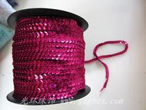 DIY material lace accessories 5mm concave sequins connecting pieces 73 meters silver bottom red sequins