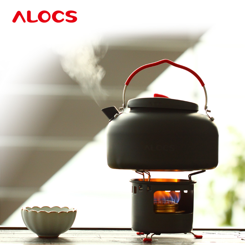 Outdoor portable kettle set alcohol stove kung fu tea set travel tea stove field teapot tea liquid