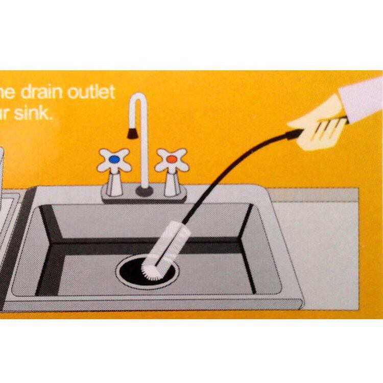 Japanese kitchen pool pipe dredging cleaning brush drain sewer blockage cleaning long handle brush cleaning tool