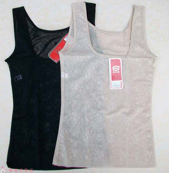 Peer fan vest-shaped corset tight body underwear 4836 seamless belly ultra-thin jacquard 2 pieces