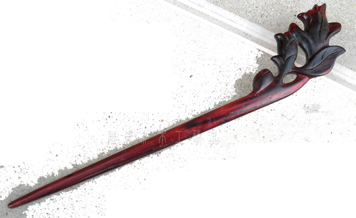 Vintage large-leaf rosewood flower hairpin Magnolia mature woman temperament can be lettered private customization