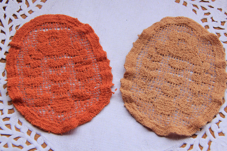 84 Hand DIY Clothing Accessories Day single lace embroidery orange brown cotton line embroidered flower cloth