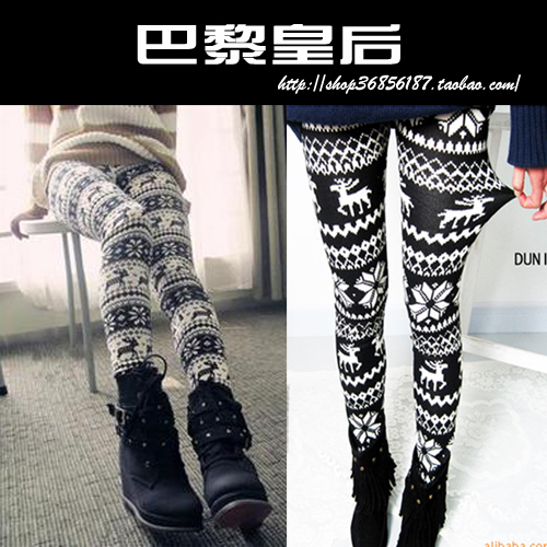 Special price★The wind swept the global retro national wind snowmobiles The elk deer autumn and winter knit sense beating underpants-Taobao