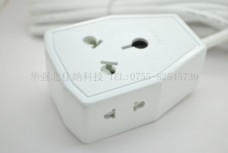 Gia and high power 16A triple flat foot large South Africa 3 cylindrical plug with drain socket 5 m 15A towed GW282