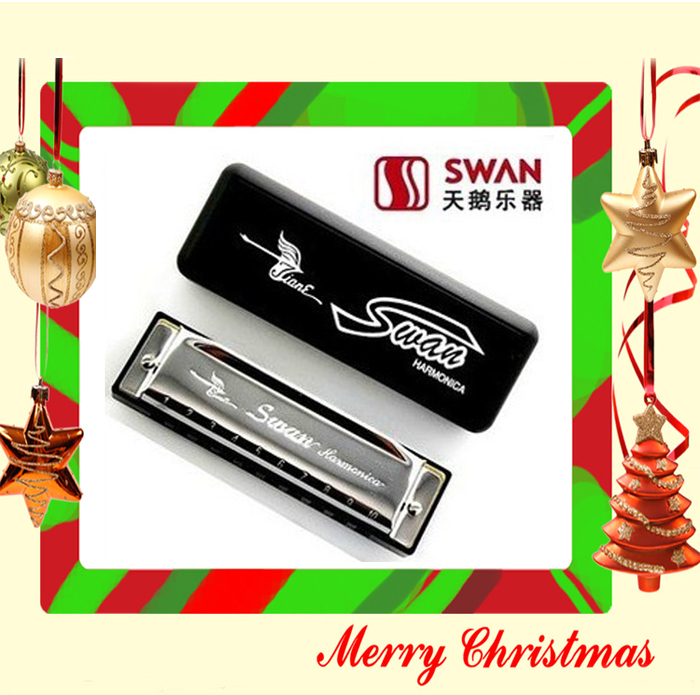 Swan 10 holes harmonica blues harmonica C tune sw1020 harmonica ten holes Children's birthday New Year gifts