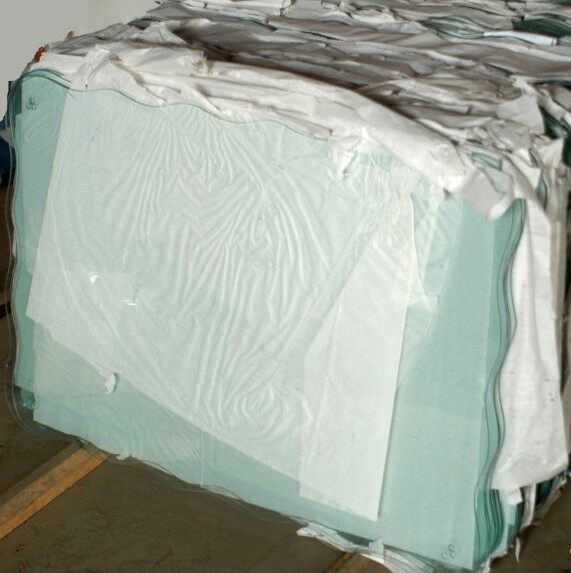 Ice carving crystal glass tempered Oscar crystal glass lace glass wave - edge glass album glass