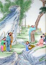 Yangliuqing New Years painting Seven Sages of Bamboo Forest ※ The size of the scroll painting is 75 * 180cm ※
