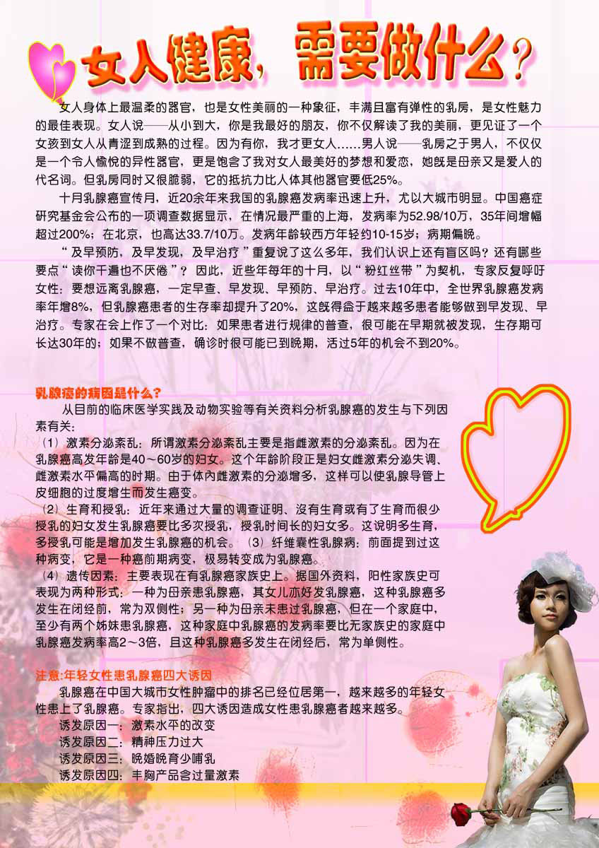 海报印制93素材健康展板270女性健康须知